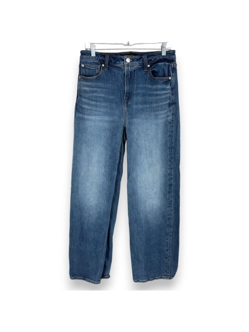 Quince Women 30 Comfort Straight Jeans Stretch High Rise Medium Wash Relaxed Fit